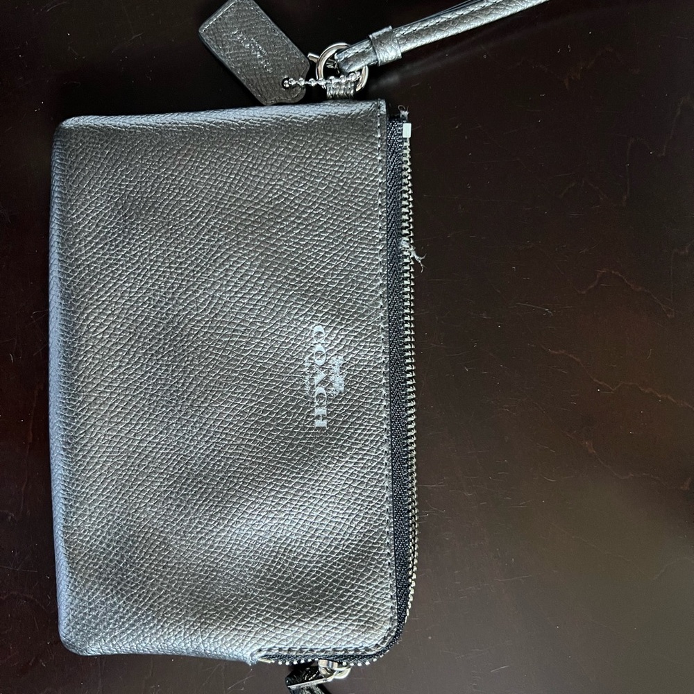 Pewter Coach wristlet